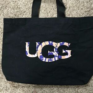 UGG Australia Women's Black Marble Canvas Tote Bag Pink Purple Camo